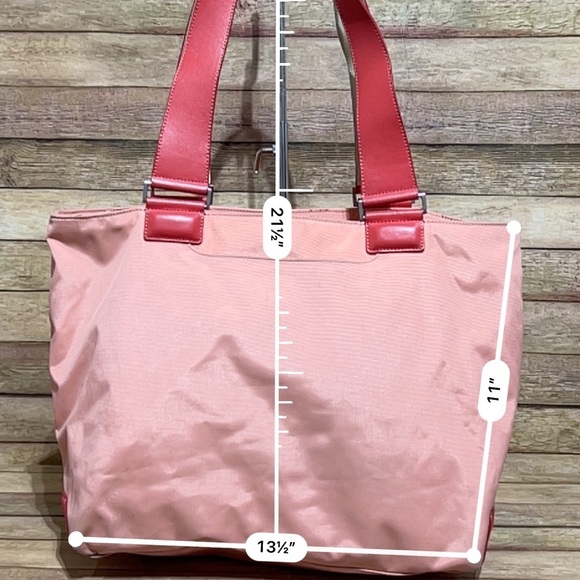 Tumi Peach Nylone Travel Tote - Picture 4 of 9